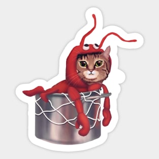 Lobster Cat Sticker